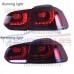 VW GOLF MK6 LED R-DESIGN SEQUENTIAL SWIPE Tail Lights Lamps Set Pair RHD